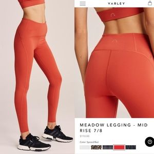 Varley Meadow Leggings in Spiced Red Orange